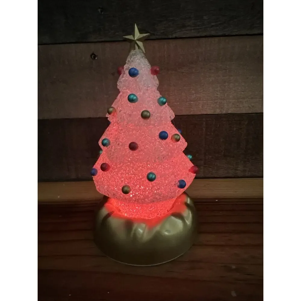 Vintage Avon Gift Collection Twinkling Christmas Tree Decoration 8.5” In Box